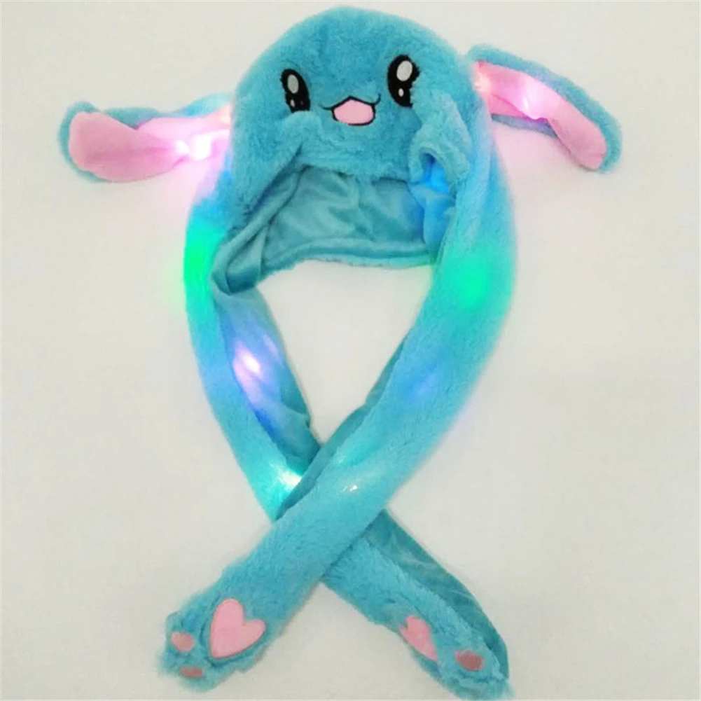 Шапка с заячьими ушами Kawaii забавная ручная прижимная подушка безопасности