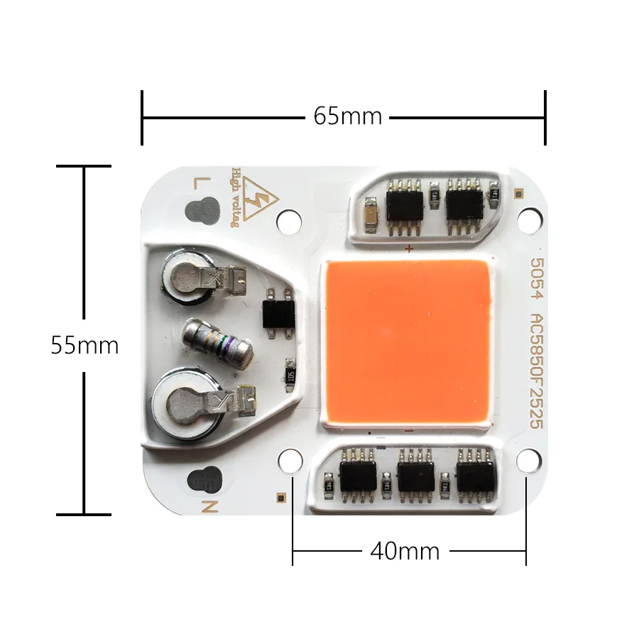 30 Вт 50 Вт 100 Вт светодиодный COB чип переменного тока 110 В 220 в 230 В Smart IC DIY светодиодный светильник с бусинами для Светодиодный прожектор Точечный светильник теплый белый холодный белый светильник для выращивания