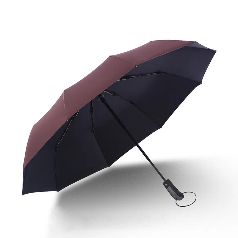 Высококачественный мужской автоматический ветрозащитный большой зонт для гольфа, солнцезащитный козырек, парашютный зонт, мужской зонт 50KO061 - Цвет: Brown B