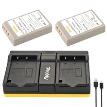Probty 2pcs PS-BLS5 PS BLS5 Camera Battery + USB Dual Charger For Olympus PEN E-PL2 E-PL5 E-PL6 E-PL7 E-PM2 E450 E600 E620