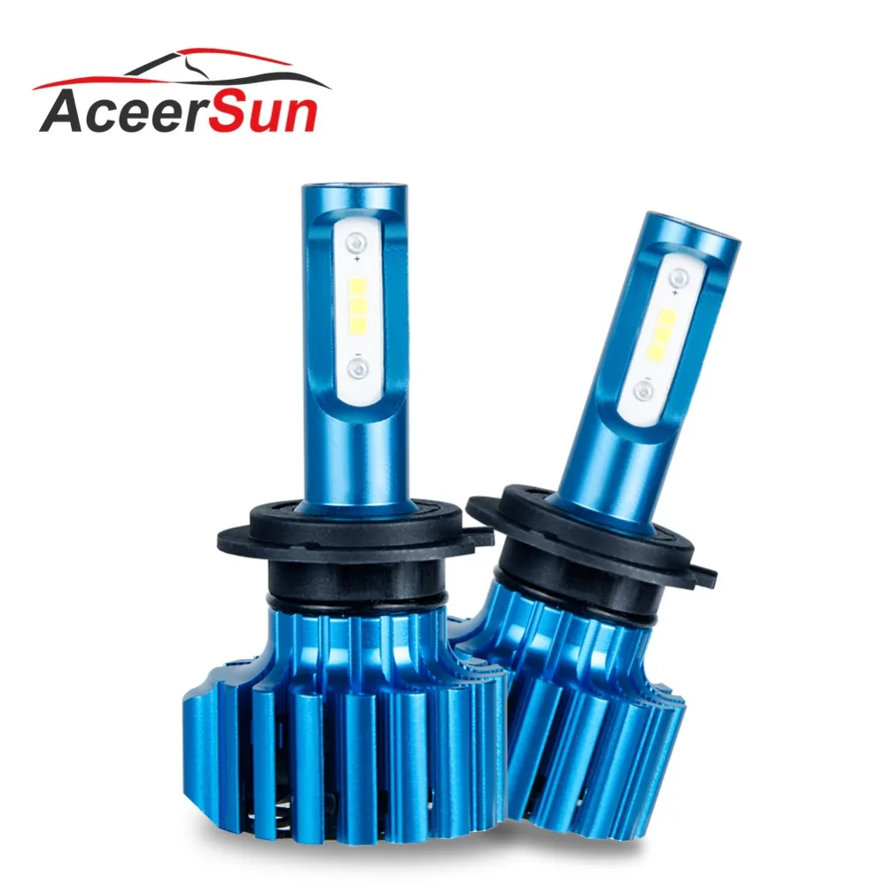 Aceersun H7 LED Bulb Car Headllight H4 LED H1 H11 72W Fog Light 12V 24V Auto Headlamp Lamps
