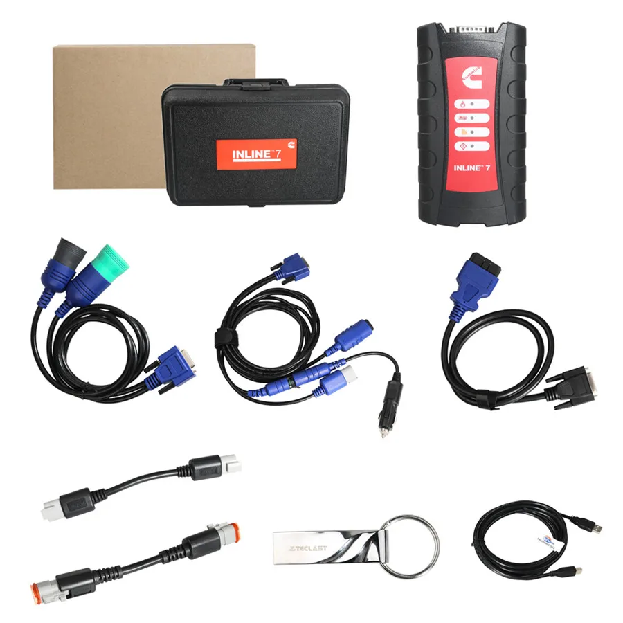 

Heavy-Duty INLINE 7 Data Link Adapter with Janu 2019 INCAL Unlock Date Insite 8.3 Software Multi-language Truck Diagnostic Tool