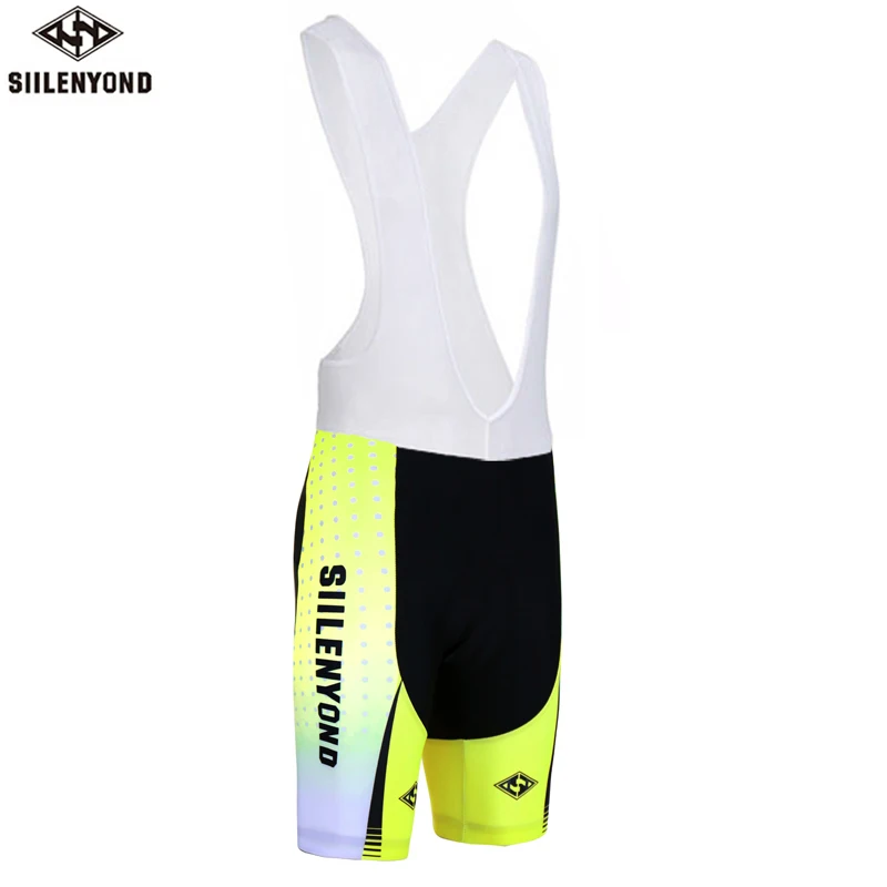 Bib Shorts Siilenyond Pro ударопрочный летний велотренажер с Coolmax 3D гелевой подкладкой дышащий горный велосипед Велоспорт нагрудник Тигры - Цвет: Bib Shorts