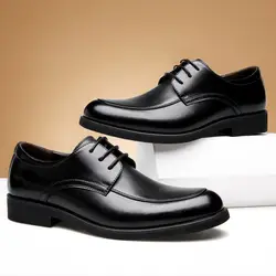 2018 осенние мужские классические деловые туфли мужские модные модельные туфли на шнуровке Свадебная обувь