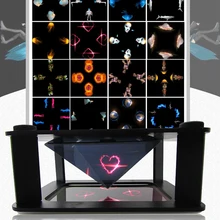 Hologram 3D Showcase Holographic Frame Pyramid By Cellphone Smartphone 3D Dispaly Box Holographic Display