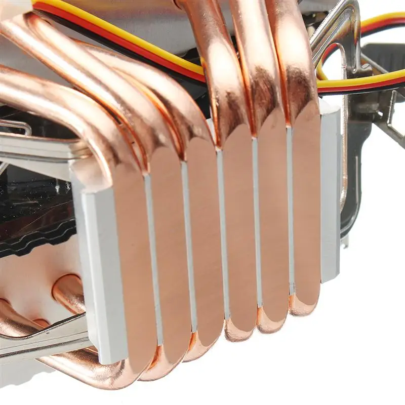 Светодиодный синий светильник Процессор вентилятор 6X тепловая трубка для Intel LAG 1155 1156 AMD разъем AM3/AM2 Высокое качество Компьютерный кулер вентилятор охлаждения для Процессор