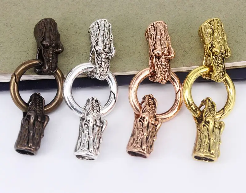 

20 Sets Snake Heads Lock Spring Clasps End for making Leather Bracelet Jewelry Findings