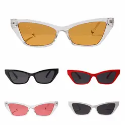 Ретро Красный кошачий глаз солнцезащитные очки для женщин для Мода Винтаж прозрачный океан объектив Cat оправа солнцезащитных очков Lentes Gefas