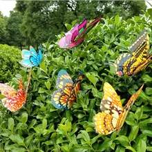 SOLEDI бабочка садовый Декор Украшение газона 3D Сад Искусство цветочный горшок реалистичные Красивые пластиковые цвета случайный творческий