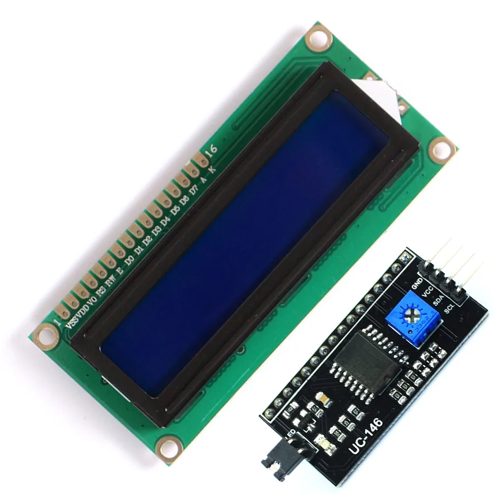 10 лот = 20 шт 10 шт 1602 16x2 HD44780 символ lcd синий+ 10 шт IIC/iec 1602 модуль адаптера последовательного интерфейса