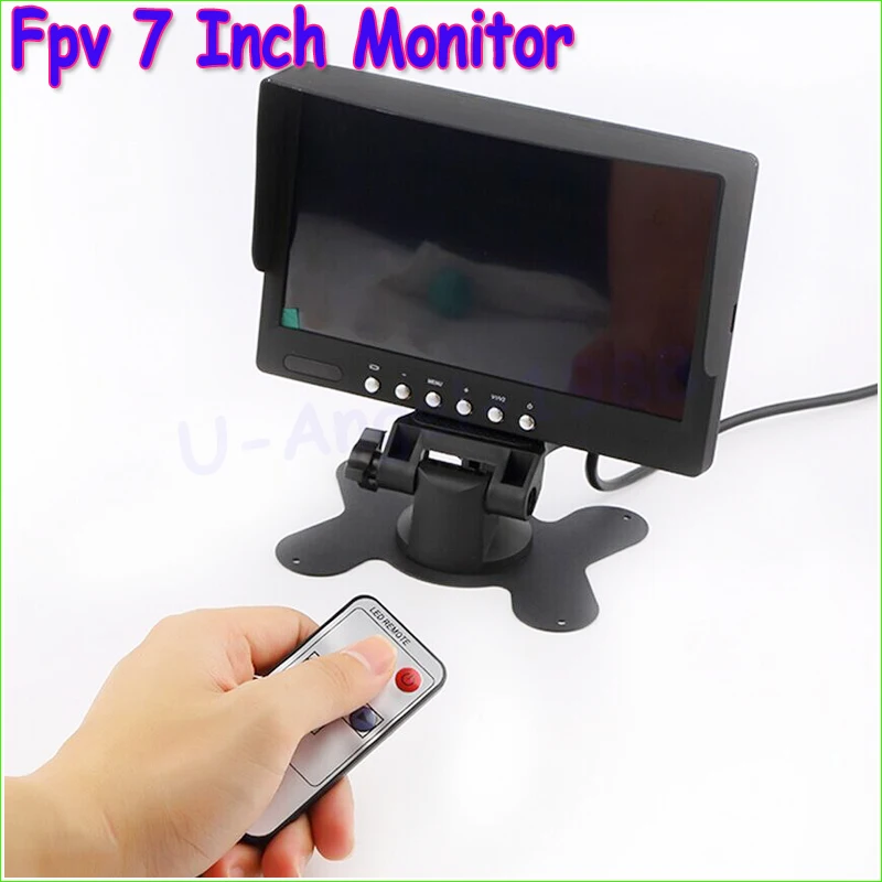 

1pcs FPV 7 inch TFT LED Monitor HD 800x480 Screen for RC Model Camera Wholesale Free Shipping