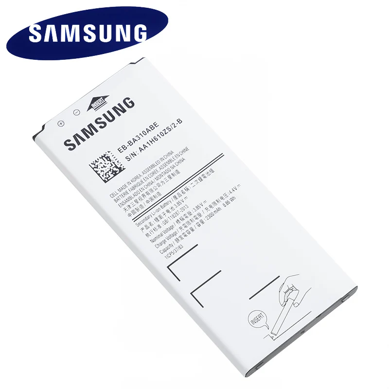SAMSUNG оригинальная EB-BA310ABE 2300 мА/ч батарея для Samsung GALAXY A3 2016 Edition A310 A5310A A310F SM-A310F A310M A310Y