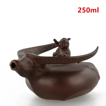 

Purple Clay Tea pot Chinese YiXing Ceramic Teapot Drinkware KungFu Tools Cattle Zisha Tea Pot Set 250ml Tea Ceremony Gift