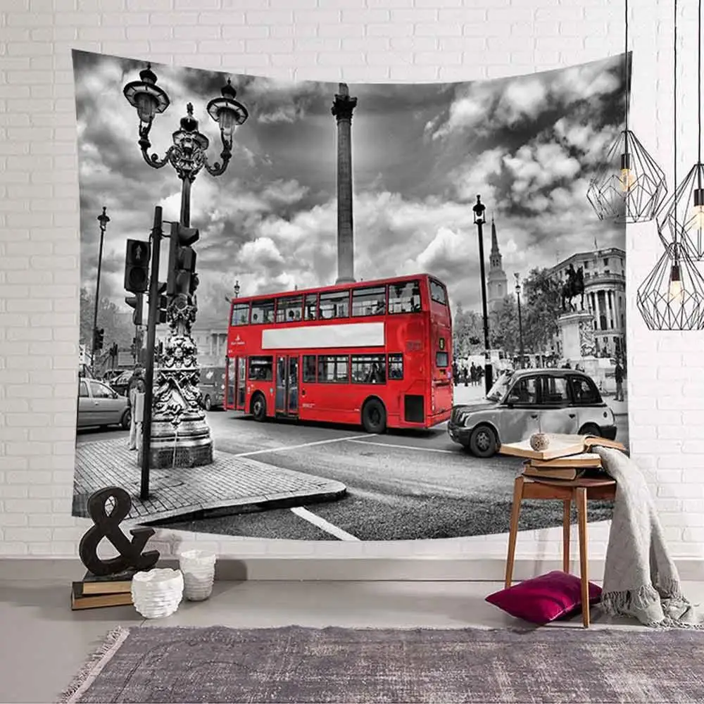 GT8077-8 Red Bus Tapestry