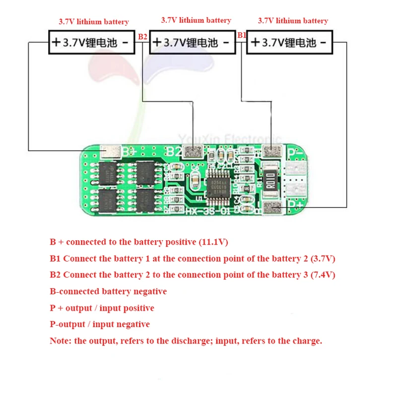 3 S 12V BMS 18650 батарея печатная плата для зарядного устройства модуль 18650 12,6 V 6A bms литий-ионный аккумулятор Защитная плата 3 S зарядное устройство электронный DIY