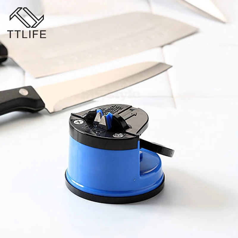 

4YANG 1pc Knife Sharpener Scissors Grinder Secure Suction Chef Pad Kitchen Sharpening Tool Plastic Sharpener for Knives