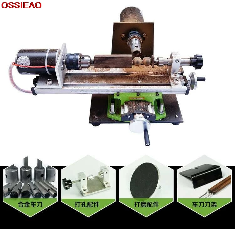 Миниатюрный Будда бисер машина токарный станок домашний шар бисер автомобиль бисер машина деревянные бусины обработка Мини diy Карпентер