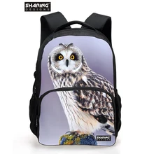 3D Printing Animals Women school bag Owl Head Laptop School Bagpack for Teenager Girls Lady Travel
