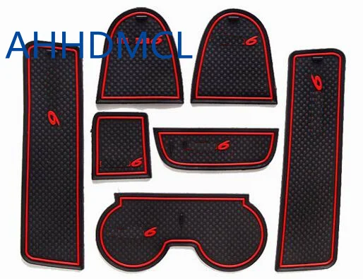 

Car Anti-Dirty Pad Door Groove Gate Slot Cup Armrest Storage Pad Mat For Mazda 6 2006 2007 2008 2009 2010 2011 2012 2013 2014