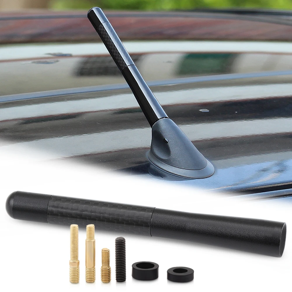 12cm Carbon Fiber Short Radio Antenna for Ford Focus Fiesta Peugeot