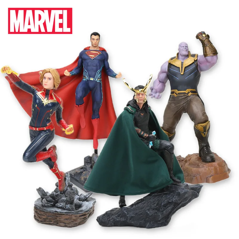 22 27 см игрушки Marvel Мстители 4 эндигра ПВХ Фигурки Локи танос Железный человек