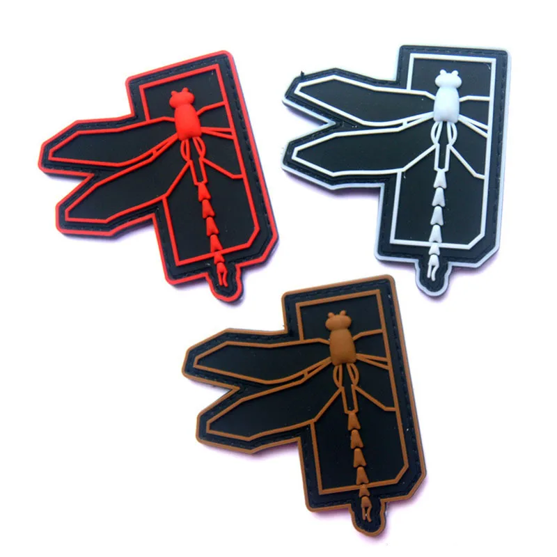 

Dragonfly Logo Military Tactical Morale 3D PVC Patch Badges Rubber Patch Morale Military Armband Tactical Patches