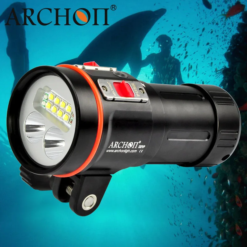 Archon D37VP/W43VP Дайвинг фонарик 5200lm 2 в 1 Подводное видео с фонарем и факелом|Фонарики