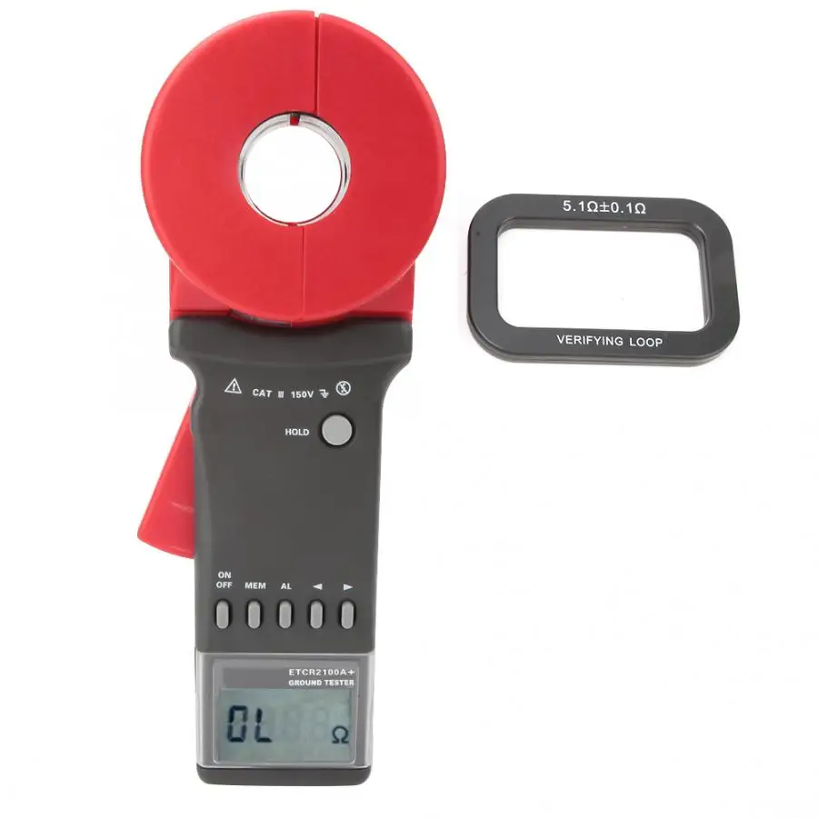 

Clamp Resistance Tester ETCR2100A+ Digital Clamp On Ground Earth Resistance Tester Meter (Round Mouth)
