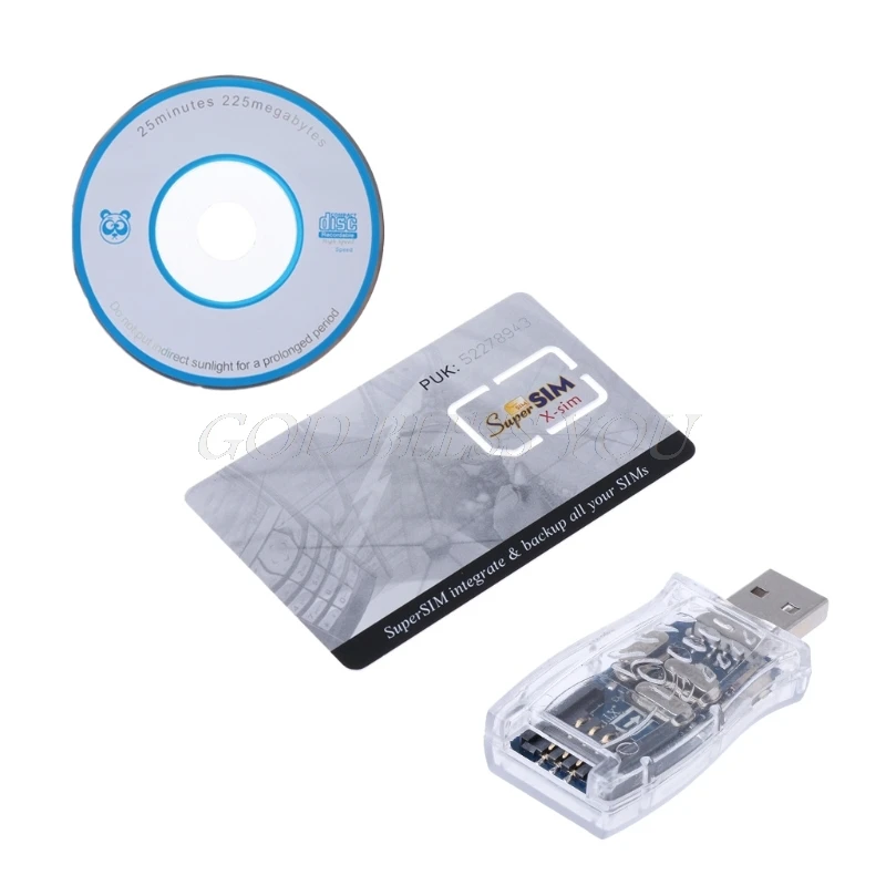 HOT USB 16in1 Sim card Reader Writer Copy Cloner Backup CD