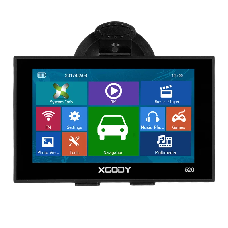 XGODY 520 5 дюймов Автомобильный gps навигатор 256 МБ+ 8 Гб сенсорный экран FM SAT NAV грузовик gps навигатор Navitel Европа бесплатное обновление карты - Размер экрана, дюймов: 5 Inch No Bluetooth