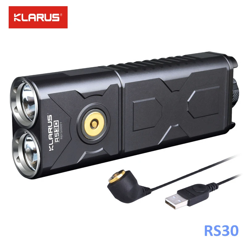 

Klarus RS30 2400lm Dual Head Brightness Rapid Rechargeable Light Weight 18650 Flashlight for Camping Exploring Mountaineering