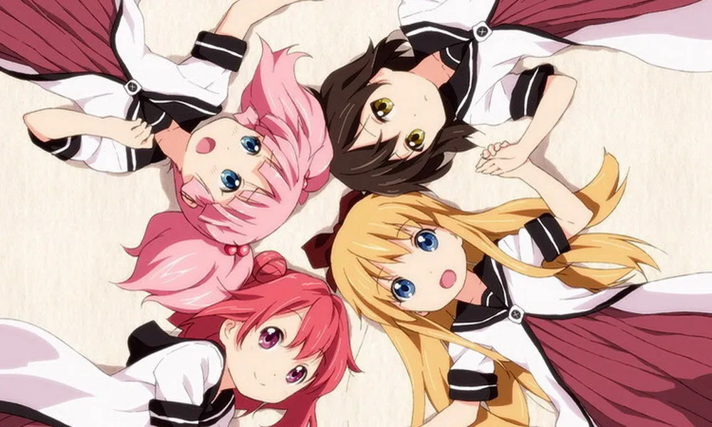 Чехол на подушку с аниме-персонажами YuruYuri 75*45 см #37427 | Дом и сад