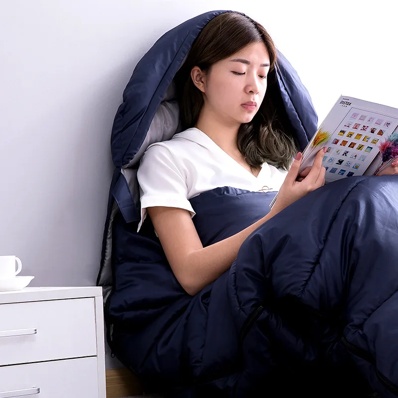 Winter outdoor products adult nature hike portable lazy bag Outdoor camping travel warm cotton sleeping bag Winter outdoor products adult nature hike portable lazy bag Outdoor camping travel warm cotton sleeping bag