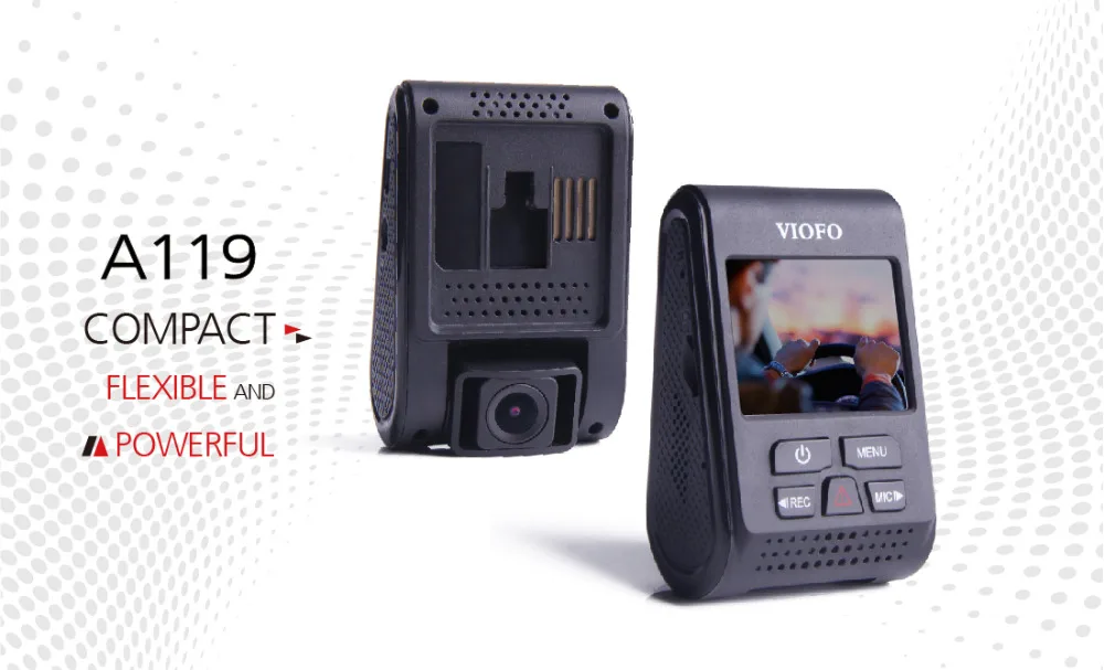

Original VIOFO A119 Camera DVR 2.0" LCD Screen Capacitor Novatek 96660 2K HD 1440P Video Recorder With GPS / CPL / TF Card