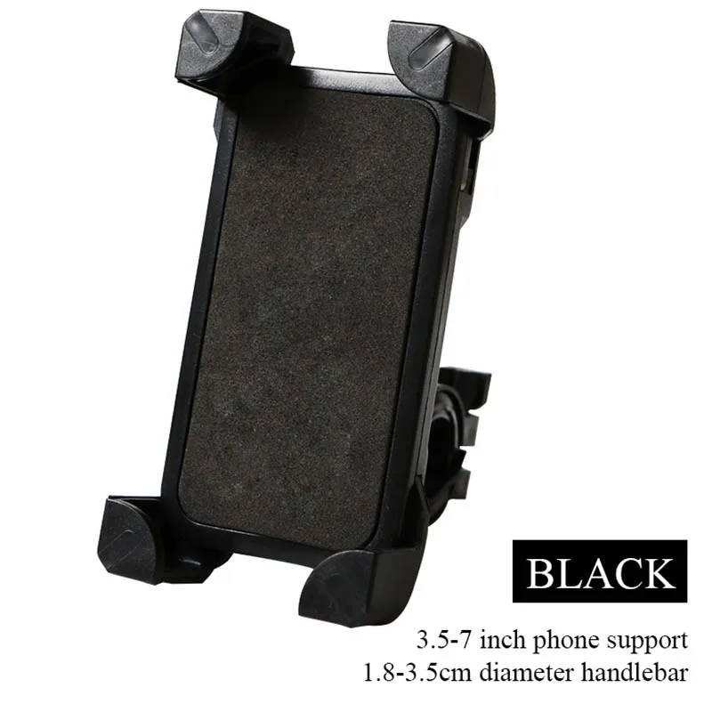 Колесная велосипедная сумка держатель для телефона Подставка для руля Кронштейн для мобильного телефона gps чехлы для iphone - Цвет: Black