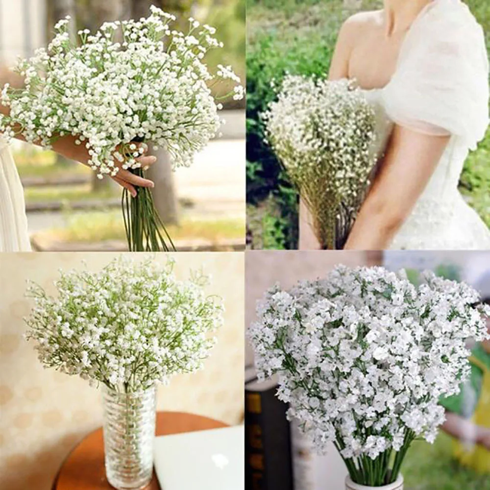 1PC Artificial Gypsophila Flower Silk Wedding Party Bouquet Home Decor