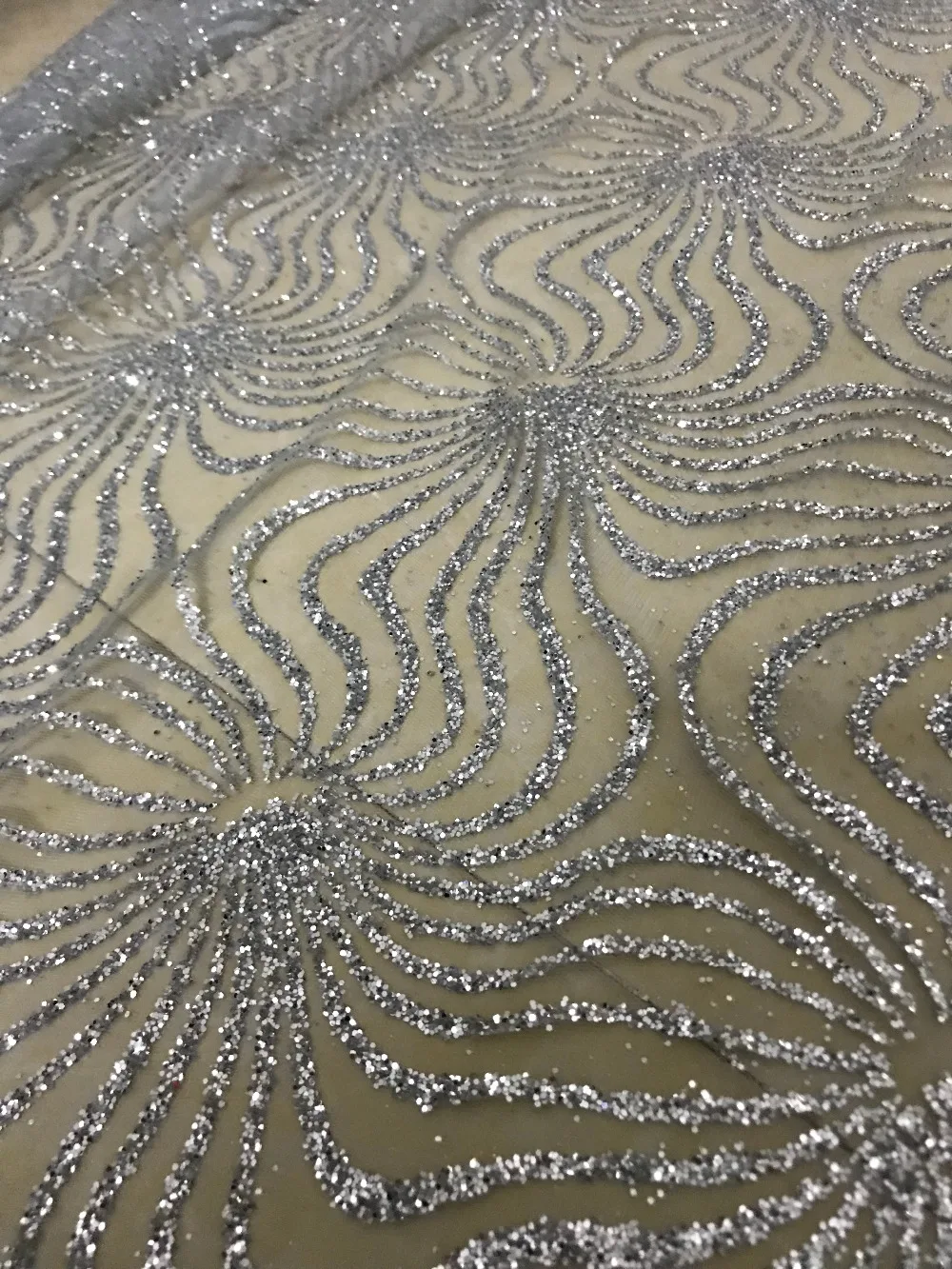 

SYJ-3249 glitter Fashion 5 yards Embroidered Tulle Fabric Nigeria Lace Fabric african Tulle French Fabric