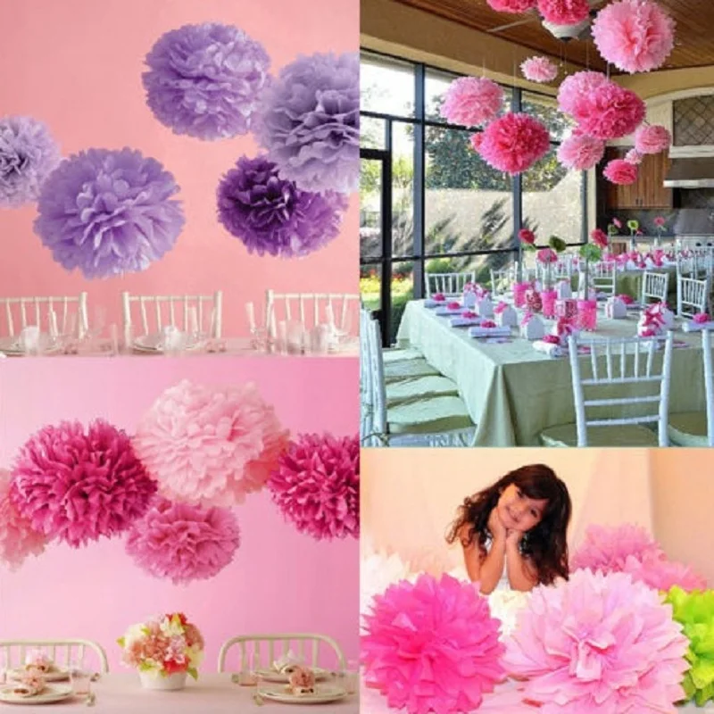 Wholesale 8 20cm Tissue Paper Pompom Flower Pom Poms Paper Flower