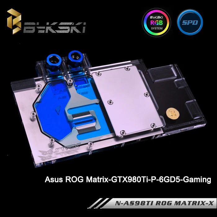  Bykski N-AS98TI ROG MATRIX-X Full Cover Graphics Card WaterCooling Block RGB/RBW for Asus ROG Matri
