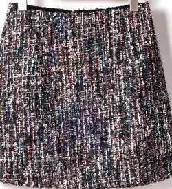 Новая сумка, бедра, юбка, универсальная мини-юбка,, Весна, простое, маленькое, новое, стильное, с блестками, твидовая юбка-карандаш с высокой талией - Цвет: Красный
