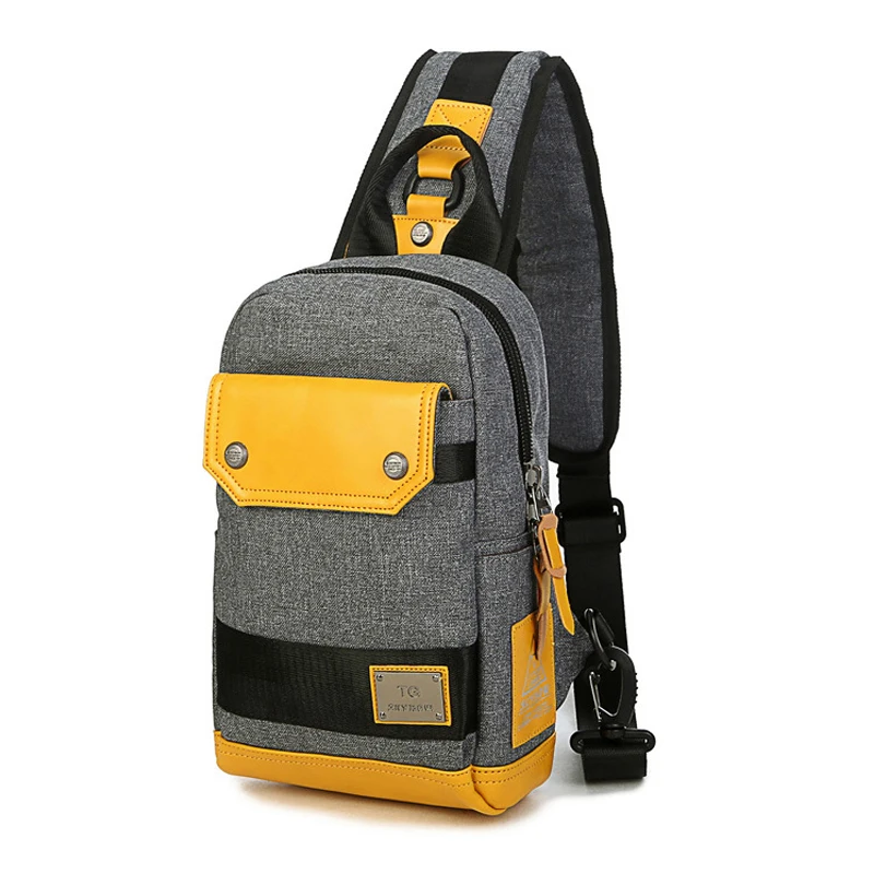 

Jaybag Hot Arrival Newest Design Shcool England Style Patchwork Color Oxford Soft Shell Casual Versatile Fashion Mens Chest Bag