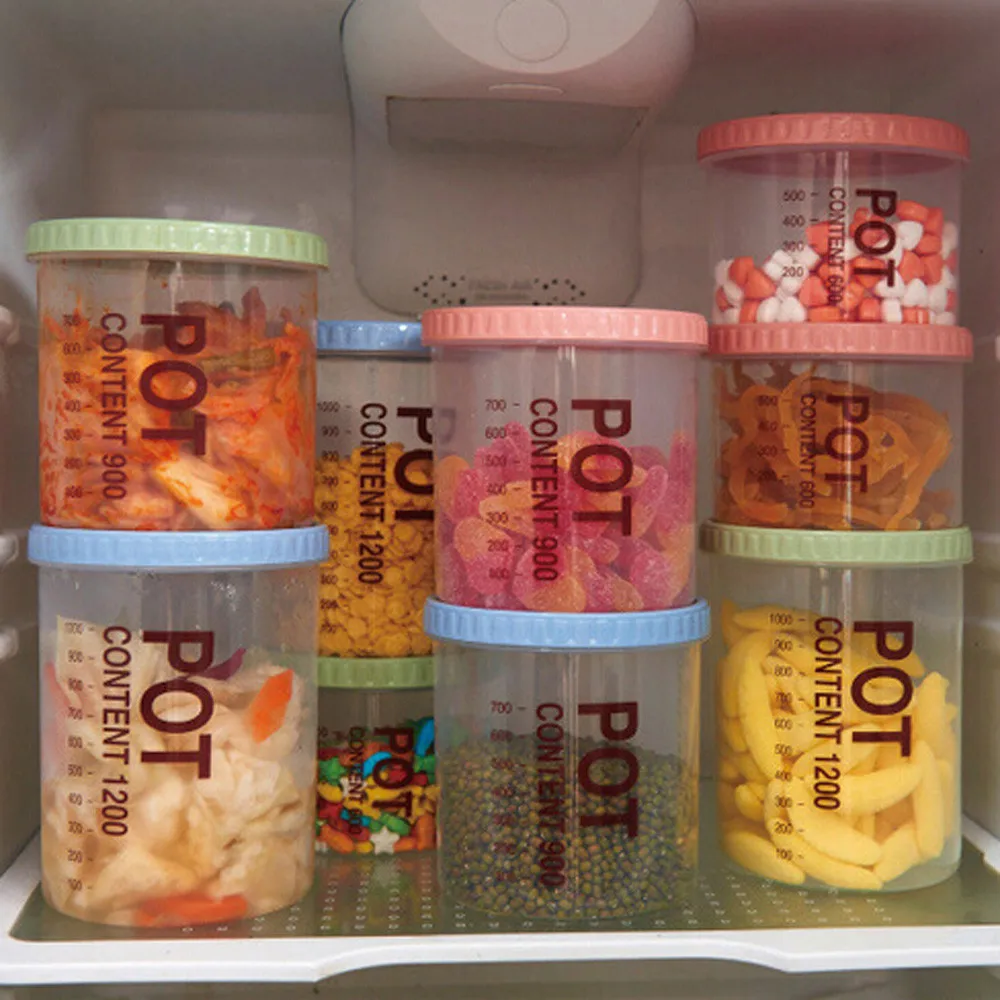 

Fridge Freezer Space Saver Organization Storage Rack Shelf Kitchen Box Hot used to store dried food, fruits, or snacks, etc.