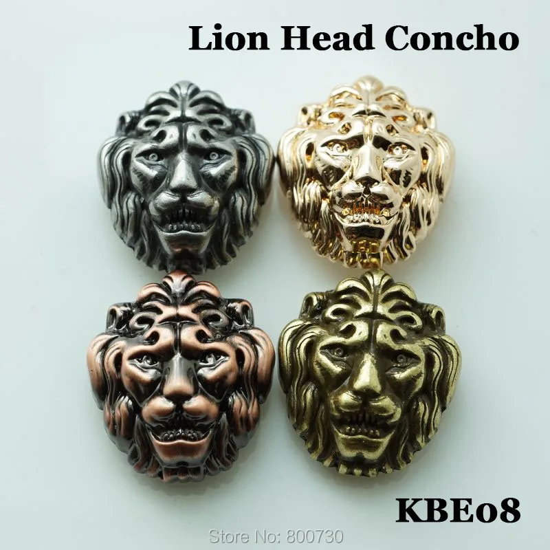 

(KBE08) 10pc Small Lion-Head Conchos Screwback Conchos Leathercraft