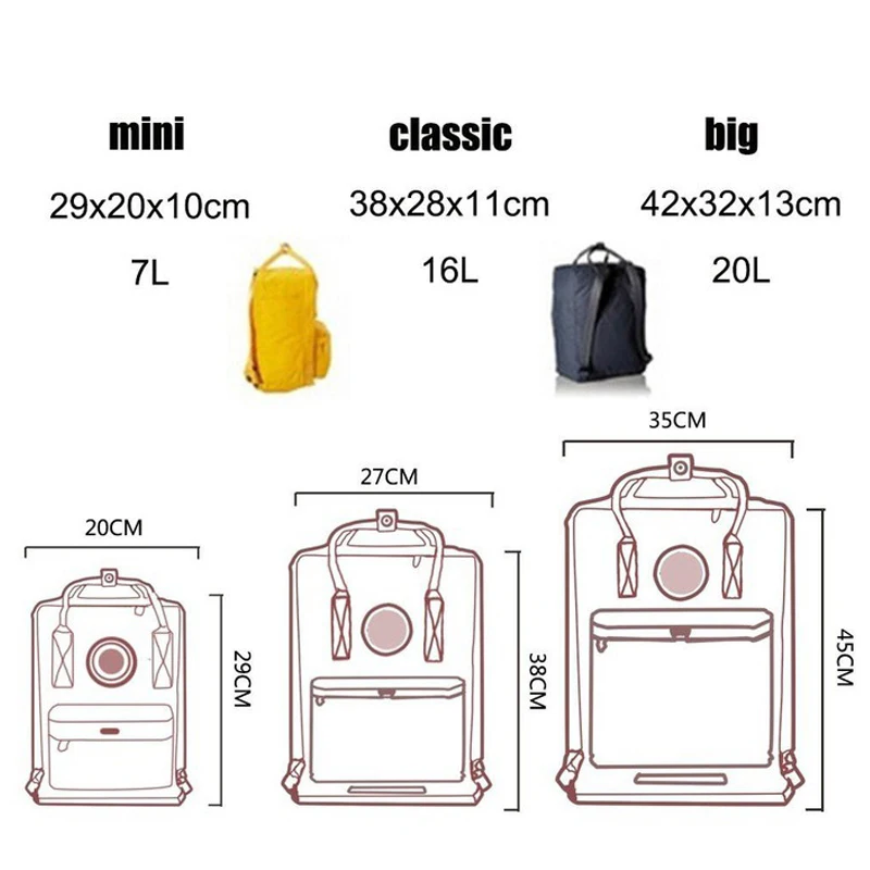 Famoso 7L 16L 20L original kanken mochila kanken bolsa mochilas kanken FOX logotipo impermeable mini kanken Mochila clásica Famoso 7L 16L 20L original kanken mochila kanken bolsa mochilas kanken FOX logotipo impermeable mini kanken Mochila clásica