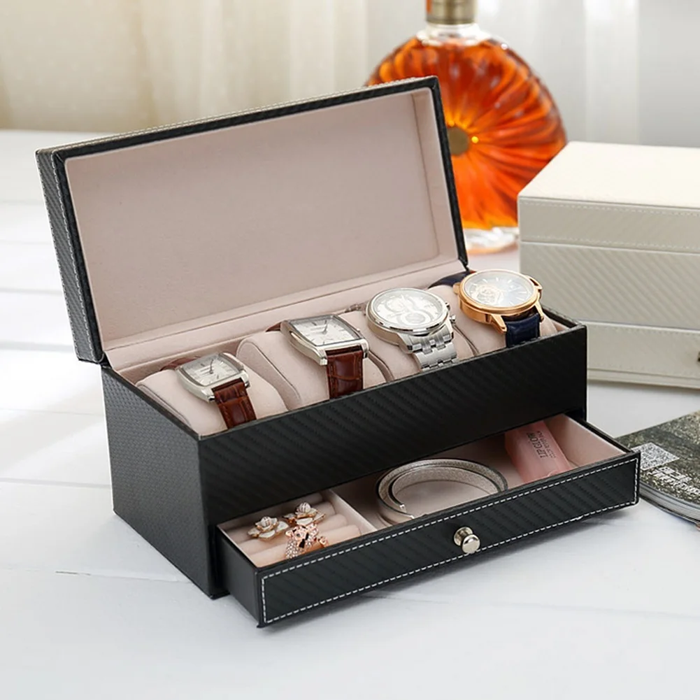 Buy 2 Color PU Leather Watch Display Box Jewelry