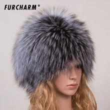 Зимние меховые шапки для девочек из натурального Лисьего меха, вязаная шапка из меха серебристой лисы, женские меховые шапки для русской зимы, женские зимние шапки