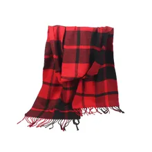 Дизайнерский бренд красные женские кисточки шаль в полоску имитация шелка шарфы кашемировые прямоугольные воздушные условия 15