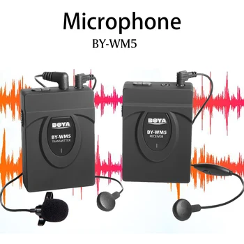 

BOYA BY-WM5 Pro Wireless Lavalier Lapel Microphone System for DSLR Camera Camcorders Audio Recorder For Canon Nikon