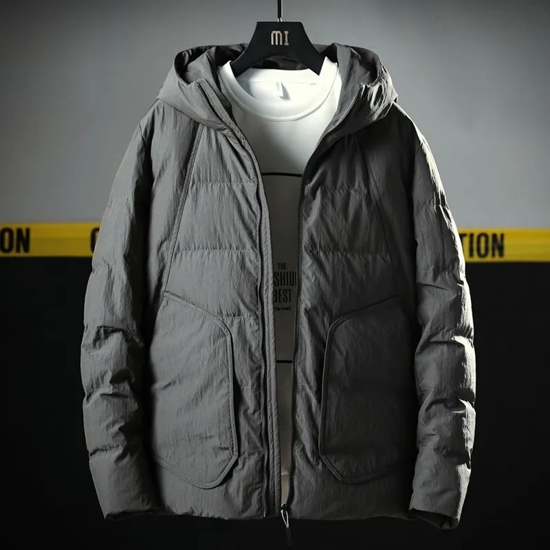 Varsanol Зимняя Толстая куртка парка для мужчин новая брендовая одежда с отложным воротником мужские парки с карманами-20 градусов пальто - Цвет: grey