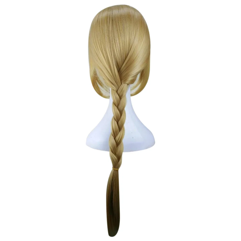 HAIRJOY Стальной алхимик Эдвард Элрик блонд косплей парик вьющиеся плетеные синтетические волосы высокая температура волокна